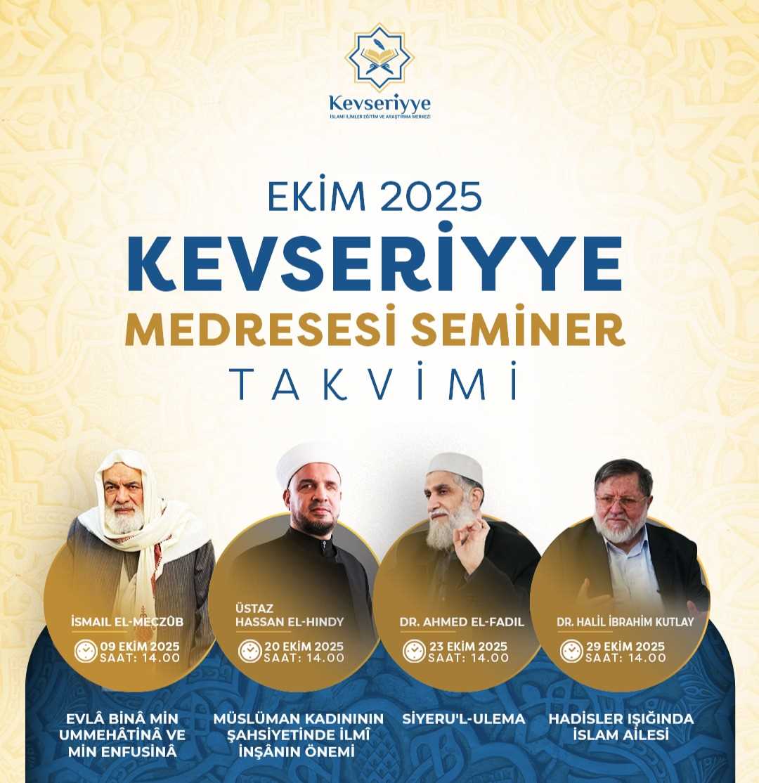 Kevseriyye Medresesi Ekim Ayı Seminerleri Tamamlandı
