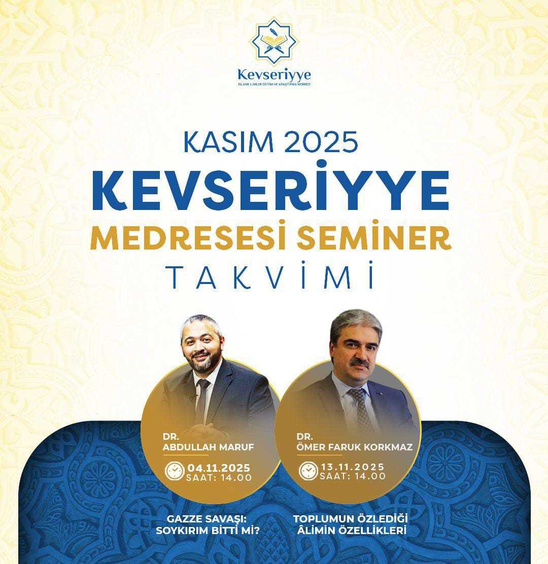 Kevseriyye Medresesi Kasım Ayı Seminerleri Tamamlandı